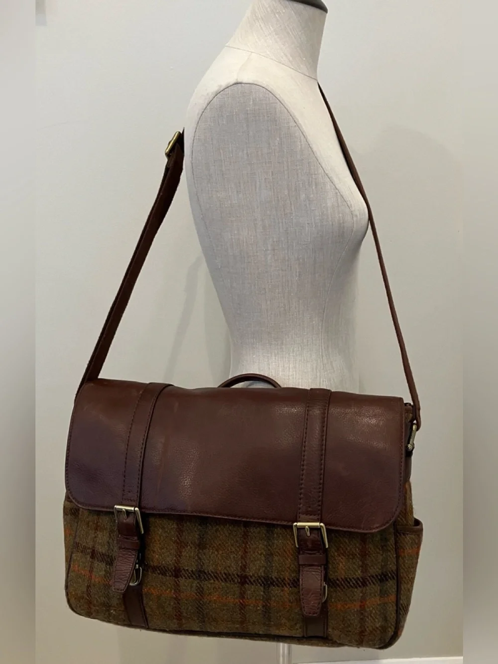 Fossil Men's Estate Harrison Tweed EW Messenger Bag